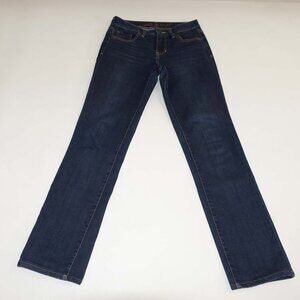 Jag Women's Mid Rise Straight Leg Jeans Size 4 Blue 31" Inseam Stretch Denim
